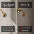 thumbnail image 2 of Aqua Elegante High Pressure Shower Head for Low Water Pressure Showers - 2.5 GPM - Polished Brass, 2 of 8