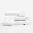 thumbnail image 4 of Ruffle Bed Sheet Set 6 Piece - 30 Inch Deep Pocket - 400 Thread Count - 100% Egyptian Cotton - Super Comfy, Extra Soft and Luxury - White Solid, Full XXL Size., 4 of 6