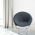 thumbnail image 2 of Easy To Chair For Folding Fits Jacquard Moon Slipcover For Easy And Slipcover Easy To Clean In Various Colors Chair Fits black dark Grey, 2 of 8