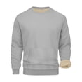 thumbnail image 4 of EOYWHK Mens Thermal Sweatshirt Long Sleeve Crew Neck Pullover Sweatshirts Plush Lined Warm Cozy No Hood Tops ,S-3XL, 4 of 7
