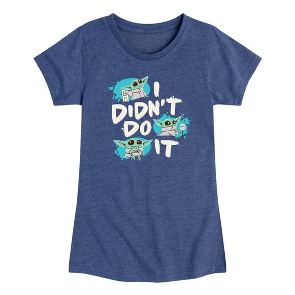 Star Wars - Didn't Do It Grogu - Toddler Girls Fitted Short Sleeve T-Shirt