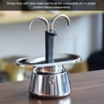 thumbnail image 6 of Stainless Steel Moka Pot, 2 Cup Stovetop Espresso Maker, Moka Pot Classic Italian Coffee Maker Espresso Maker Stovetop Double Head DIY Conduit Coffee Pot, 6 of 9