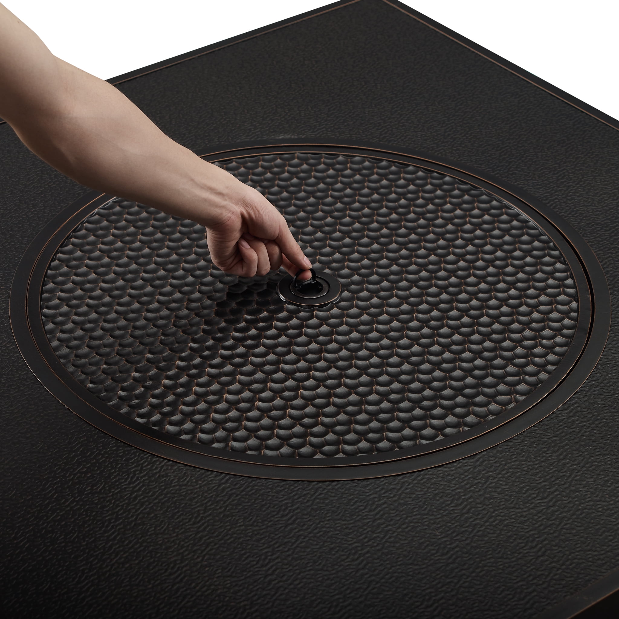 Fire Sense Clayton Square Aluminum Propane Fire Pit