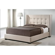 Baxton Studio Favela Upholstered Platform Bed, Multiple Sizes