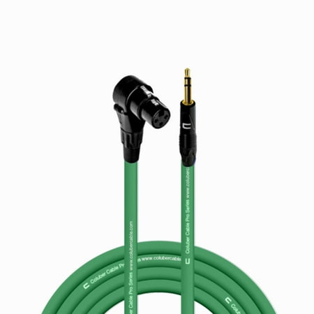 Coluber Cable Right Angle XLR Female to 3.5 TRS Male Pro Microphone Connector