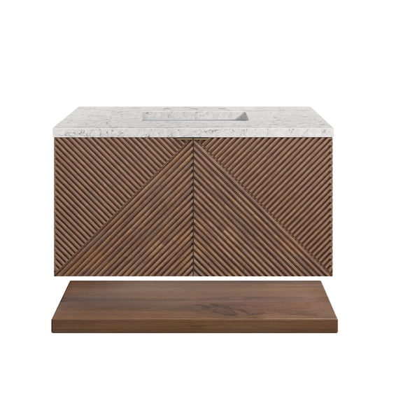 James Martin Vanities D200-V36-3Ejp Marcello 36" Wall Mounted Single Basin Vanity Set -