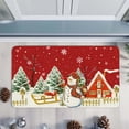 thumbnail image 4 of Christmas Xmas Door Floor Mat 17x30 Inch, Snowman Red, 4 of 6
