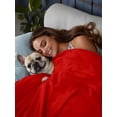 thumbnail image 6 of Full Size Flat Sheet Only, Christmas Red Soft Brushed Microfiber Bed Sheets, Farmhouse Solid Red Color Modern Art Hotel Quality Breathable Bedding Top Sheet, Easy Care, 81"x96", 6 of 9