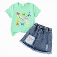 thumbnail image 4 of TOWED22 Girl Clothes Summer 2 Piece Outfit T-Shirt + Denim Skirt Teen Girl Spring Clothing(J,2-3 Y), 4 of 4