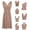 0##Khaki250, variant on Kiijoy Girls Convertible Party Dress Twisted Strap Infinity Pageant Dress