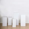 thumbnail image 6 of Efavormart Set of 5 White Metal Rectangular Prop Pedestal Stands For Aisle Decor, Plinth Pillar Display Boxes, 6 of 11