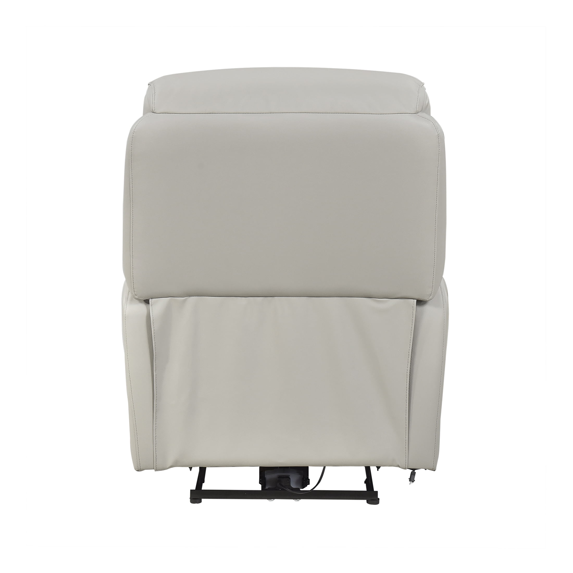 OakvillePark Sylviette Leather Match Power Reclining Chair, Light Gray