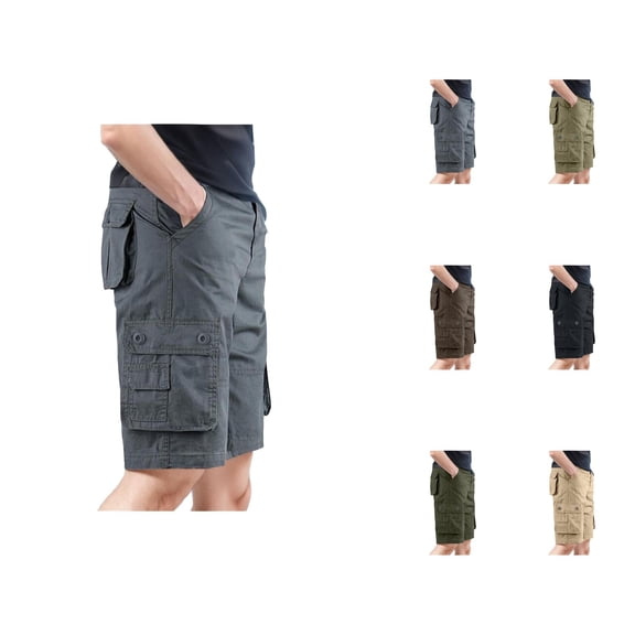 Mens Cargo Bermuda Shorts Loose Fit Breathable Utility Fishing Outdoor Casual Shorts for Men