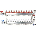 thumbnail image 4 of INTSUPERMAI Floor Heating Water Distributor PEX Radiant Floor Heating Manifold Set Stainless Steel 11-Branch, 4 of 6