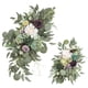 thumbnail image 3 of Arco de boda con flores artificiales, guirnalda de flores, telón de fondo de recepción floral para el frente Púrpura, 3 of 9
