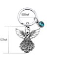 thumbnail image 4 of BNQL Guardian Angel Keychain with Birthstone Memorial Key Chain Personalised Gift (Dec.), 4 of 4