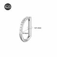 thumbnail image 2 of APIPEE Titanium Micro Cubic Zirconia Hinged Nose Hoop Ring Body Jewelry Unisex, 2 of 6