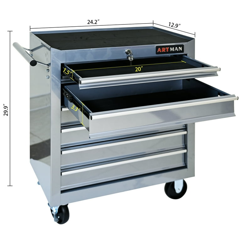 Rolling Tool Chest with 7-Drawer Tool Box with Wheels Rolling Tool Chest with 7-Drawer Tool Box with Wheels