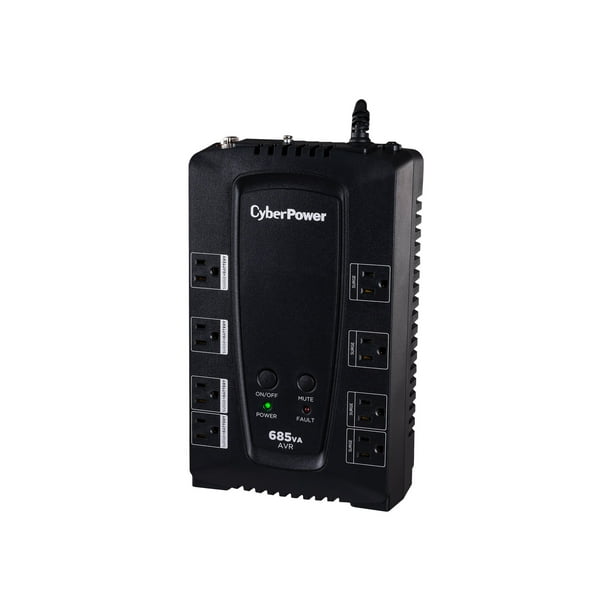 CyberPower AVR Series CP685AVRG - UPS - AC 90-140 V - 390 Watt - 685 VA - 7 Ah - RS-232, USB - Connecteurs de Sortie: 8