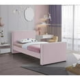thumbnail image 2 of Meridian Furniture Dillard Pink Velvet Twin Bed, 2 of 6