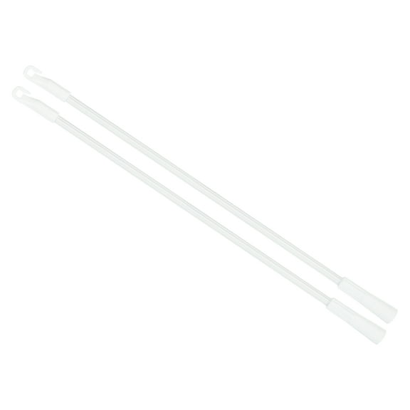 2 Pack 17" Blinds Wand Replacement, Aluminum Alloy Blinds Tilt Wand with Hook and Grip, Vertical Blinds Rod Stick for Window Curtain Opener Accessory, White