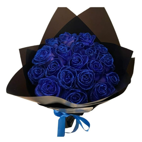 Fake Flower Bouquet Eternal Flower Rose Bouquet Multi Color Optional Holiday Eternal Flower Rose,Purple Household Imitation