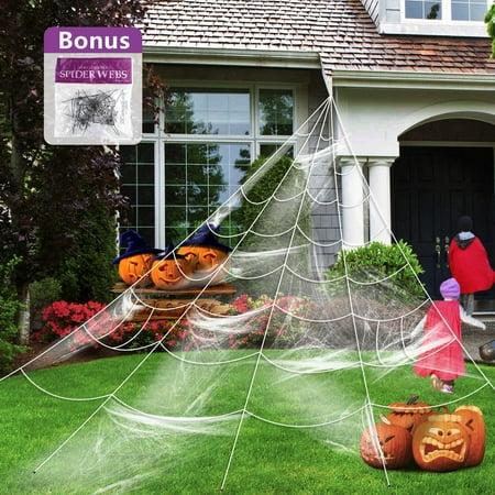 Giant Spider Web With Super Stretch Cobweb Set Halloween