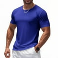 thumbnail image 4 of Kovlvoll Running Shirts for Men Lightweight Thin Mesh Breathable Comfy Crewneck Short Sleeve Workout Basic Tees Shirt, 4 of 7