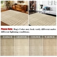 thumbnail image 5 of Hasoo Washable 8' x 10' Modern Geometric Grid Area Rug for Living Room Soft Indoor Carpet, Camel, 5 of 7