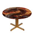 Pingxixi China's Dragons Round Tablecloth, Coffee Table Cloth, Oil