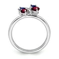thumbnail image 2 of Sterling Silver Stackable Expressions Cr Ruby & Cr Sapphire Butterfly Ring - Size 10, 2 of 3