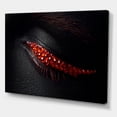 thumbnail image 3 of Designart ' Beautiful Black Skin Female Eye With Red Diamonds ' Modern Canvas Wall Art Print, 3 of 4