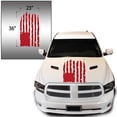 thumbnail image 2 of Distressed American USA US Flag Hood Vinyl Decal fits Most Pickup Trucks SUV Jeep Sedan EUA Flag Graphic Car Sticker (23" x 36", Red), 2 of 8