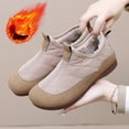 thumbnail image 7 of Viluyesy Winter Boots for Womens, Warm Faux Fur Lined Soft Sole Slip On Comfortable Casual Snow Ankle Booties Beige US7.5, 7 of 7