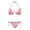 Cherry Daisy Print, variant on Geometric Pattern Swimwear, Sexy Bathing Suit, Polyester Spandex Drawstring Bikini Set Plus Size