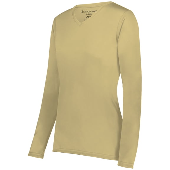Holloway Sportswear M Womens Momentum Long Sleeve Tee Vegas Gold 222824