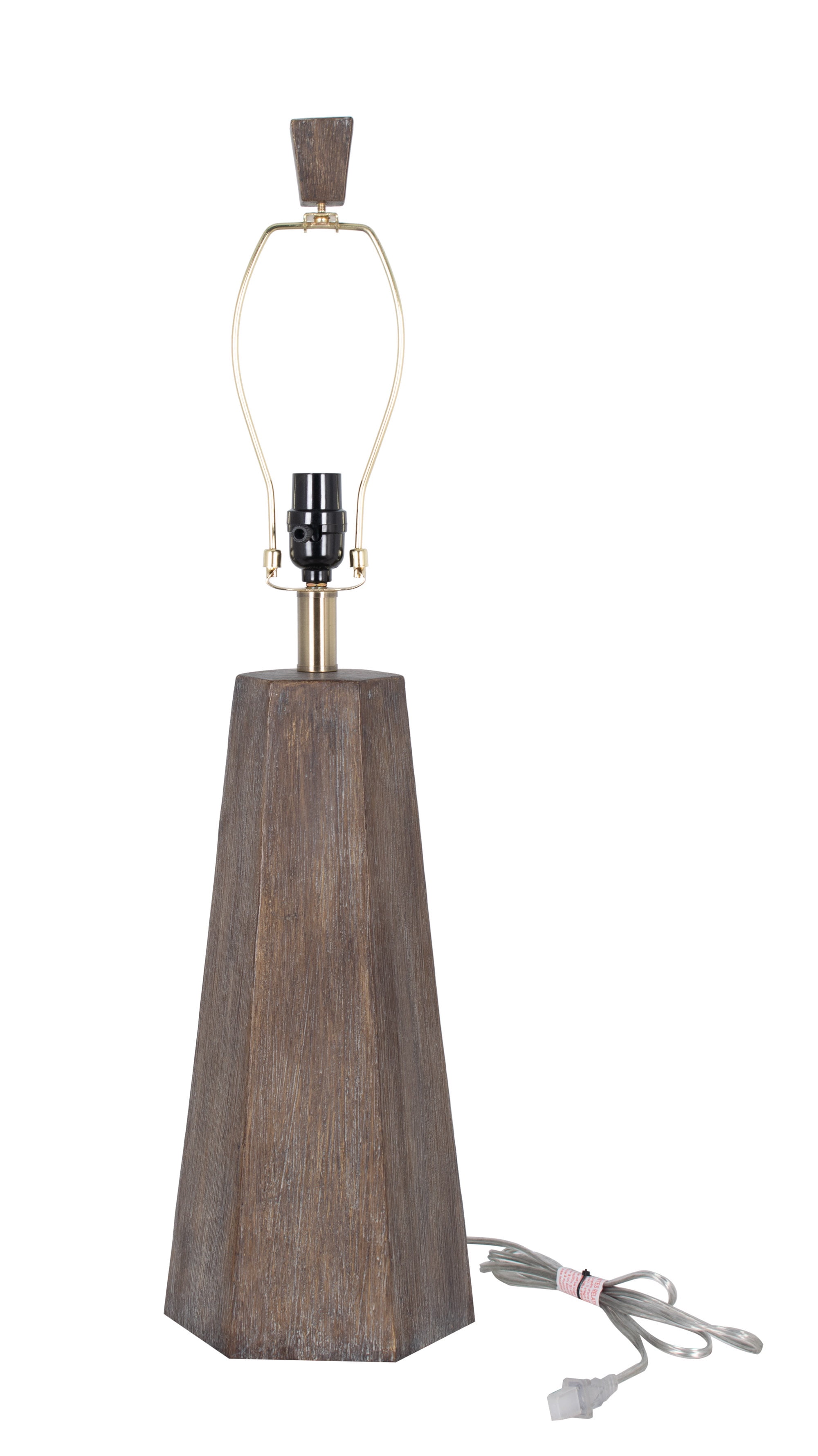Cooper Ridge Polyresin 32" Table Lamp with Linen Shade, Faux Wood, Brown (Set of 2)