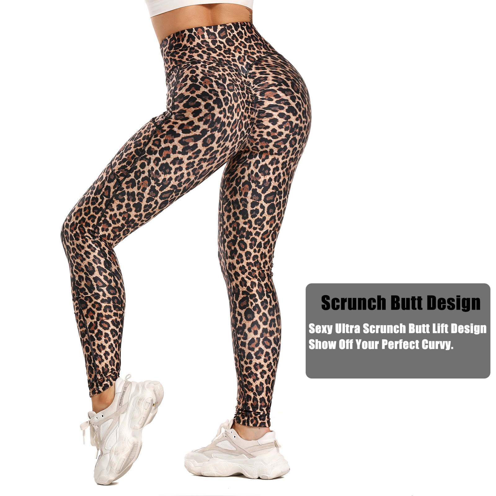 Slim Leggings Pants Trousers Leopard Print Pencil Sports Womens Workout |  eBay