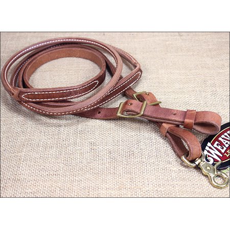 Western Harness - WEAVER RUSSET HARNESS LEATHER ROUND ROPER AND CONTEST HORSE REIN TACK WESTERN