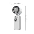 thumbnail image 3 of Portable Usb Rechargeable Fan with Lcd Display, Powerful Airflow for Travel & Outdoor, Adjustable Speed & Foldable Design, White, QFL, 3 of 9