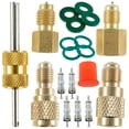 thumbnail image 1 of Grusce 8Pcs 6015 R134A Brass Refrigerant Tank Adapter to R12 Fitting Adapter 1/4inch to 1/2inch R134A Fitting Adapter 6014 Vacuum Pump Adapter 1/4 Inch Female to 1/2 Inch Male for Refrigerant, 1 of 1