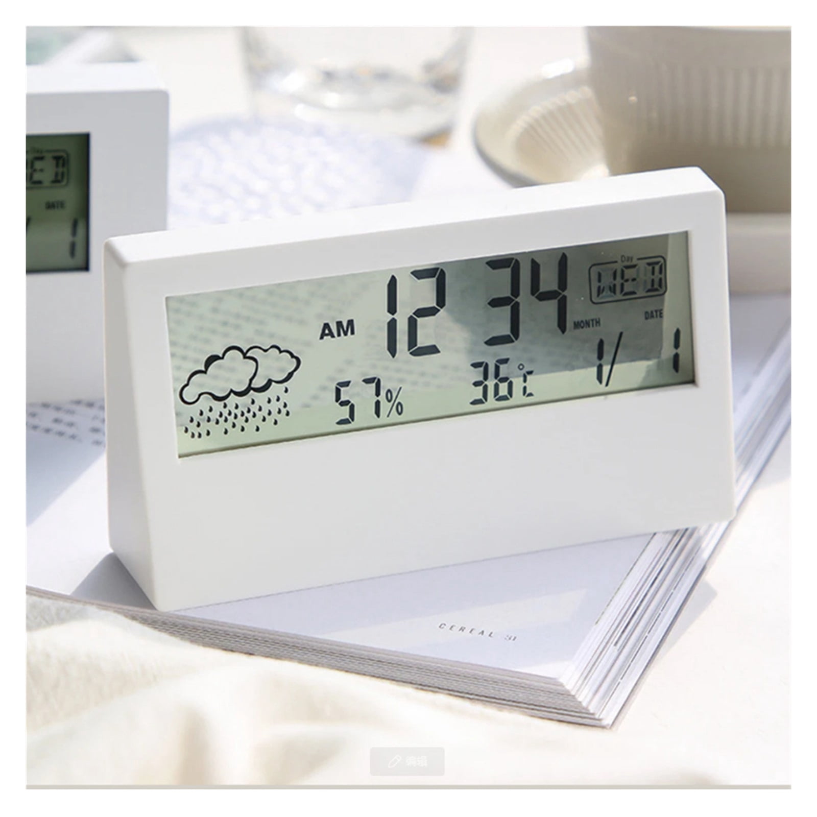 Thermometer Multifunction Electronic Humidity Meter Weather Station for Home with Alarm Clock ,Simple Operation