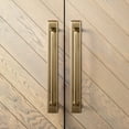 thumbnail image 5 of Goo-Ki 7.6'' Center to Center Champagne Bronze Cabinet Bar Pulls with Backplate, Vintage Classic Retro Drawer Handles Closet Home Kitchen Improvement Hardware, 2 Pack, 5 of 7