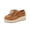 Brown, variant on Women's Suede Platform Loafers, Lace Up Chunky Casual Shoes, Non Slip Comfortable Walking Shoes, Fall Winter Fashion Sneakers