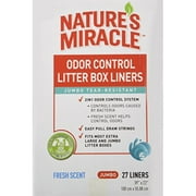 nature's miracle odor control jumbo litter box liners, 27 count