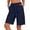 *Navy, variant on VBVC Women's Drawstring Elastic Waist Cargo Shorts , Casual Hiking Bermuda Shorts For Women,Ladies' Utility Outdoor Shorts with Multi Pockets,Army Green,S-2XL