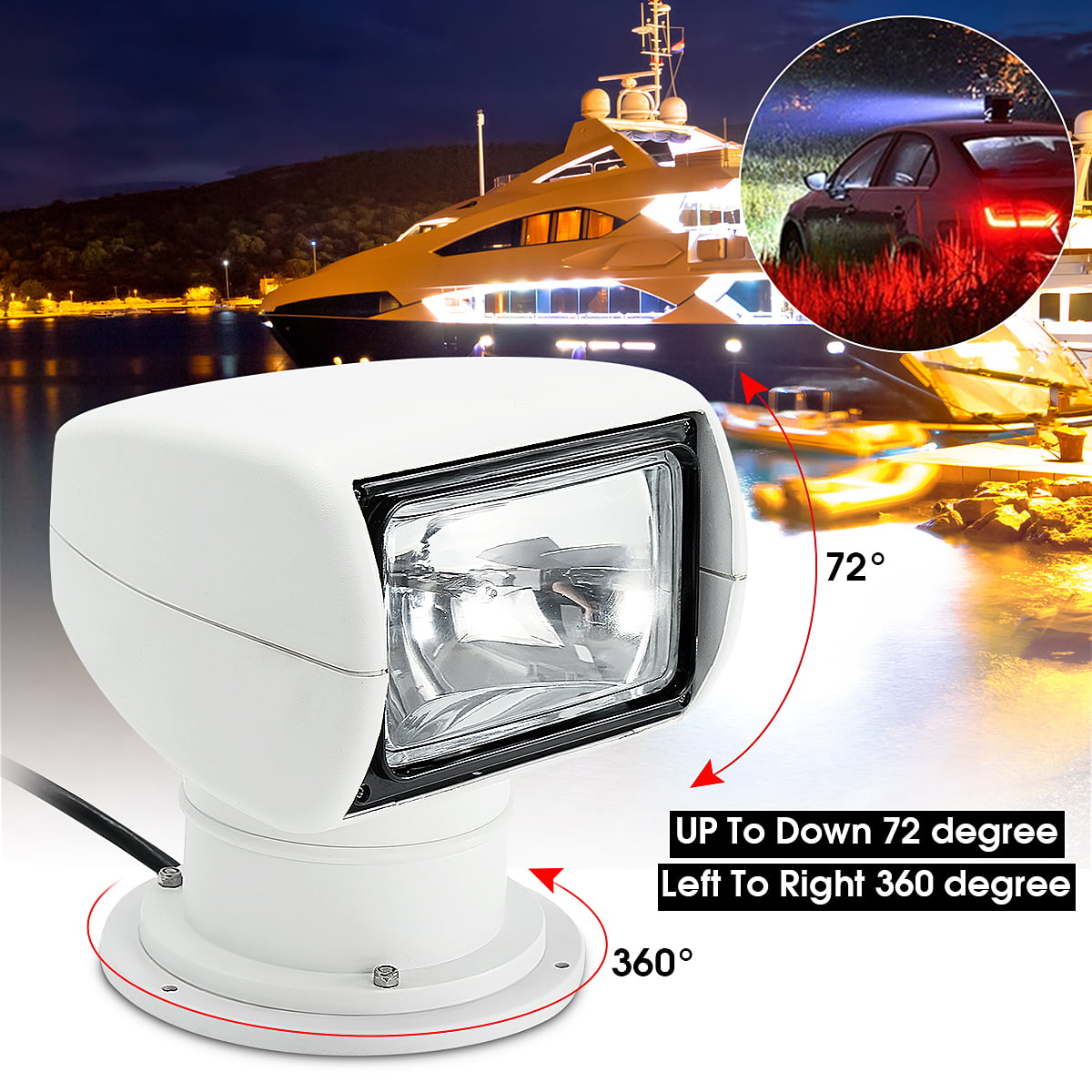 2x 6" inch 360w LED Light Lighthouse 12v Work Lamp SpotLight Car Boat lorry KLW