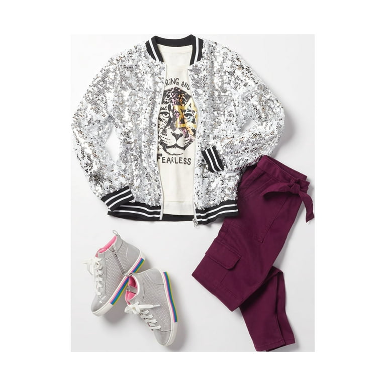 Flip top sequin jacket