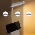 thumbnail image 3 of LED Desk Lamp Bedside Table Lamp Rechargeable Desk Lamp with Pen Holder Touch Control Eye-Caring Table Lamp Flexible Reading Light Rechargeable Touch Lamp Phone Pen Holder for Home Office, 3 of 9