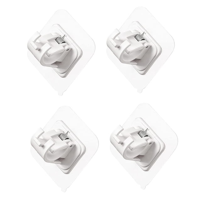 4 Pcs Pince de Tringle à Rideau Support de Tringle à Tension Crochets pour Rideaux Tringle Télescopique Tringle à Rideau